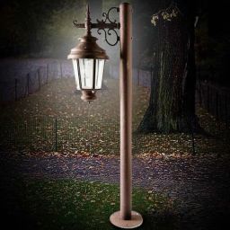 fos lighting Bollard Brown Metal Garden Light-picture-0