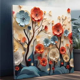 random Multicolor Landscape Abstract Wall Painting image 2