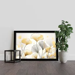 random Leafy Floral Wall Painting image 2