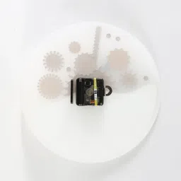 tangy oak MDF And Acrylic Analog Gears Wall Clock image 4