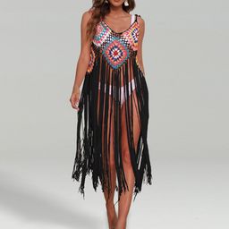 JC Collection Self Design Cover Up Top-picture-38