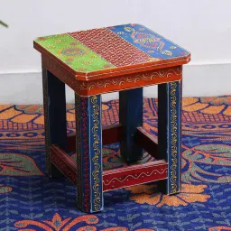 craft tree Multicolour Wood And Mdf Painted Stool image 1