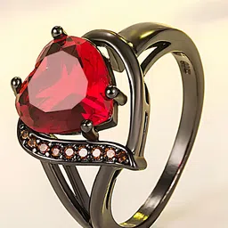 KARISHMA KREATIONS Rhodium Plated Cubic Zirconia Studded Finger Rings-image-95