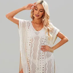 JC Collection Self-Design Swimwear Cover Up Kaftan Dress-image-67