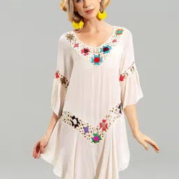 JC Collection Self-Design Swimwear Cover Dress-image-35