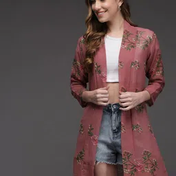 TANDUL Printed Longline Shrug-image-32