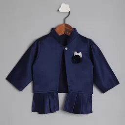 The Magic Wand Girls Navy Blue Party Button Shrug-picture-18