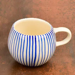 StyleMyWay Blue & White Printed Ceramic Glossy Mug 400 ml-image-10