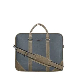 LOREM Unisex Blue & Green Textured Laptop Bag-picture-11