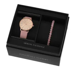 Armani Exchange Women Dial & Leather Straps Analogue Watch AX7150SET-picture-11
