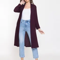 KEIKO Self Designed Acrylic Longline Open Front Shrug-picture-17