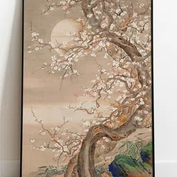 INDIAN CLASSIC ART Beige & Green Indian Classic Painting Framed Wall Art-picture-15