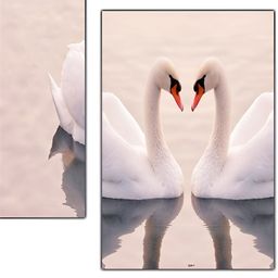 PnF Pink & White 3 Pieces Wooden Birds and Animals Painting Wall Art-picture-16