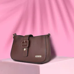 Fastrack Brown Solid Sling Bag image 1