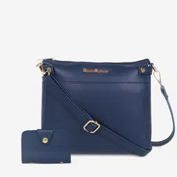 Black Spade Structured Sling Bag with Card Holder image 1