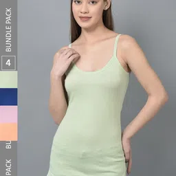 Dollar Missy Pack of 4 Combed Cotton Camisole-picture-39