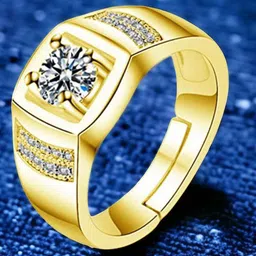 MYKI Men Gold-Plated CZ Studded Finger Ring-picture-22