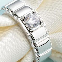 MYKI Silver-Plated CZ-Studded Finger Ring-picture-9