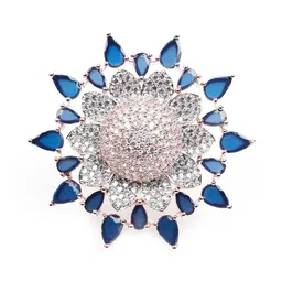 ODETTE White & Blue Stone Studded Adjustable Finger Ring-picture-39