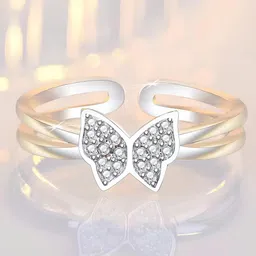 KARISHMA KREATIONS Stone Studded Butterfly Shaped Finger Ring-picture-49