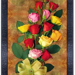 PnF Black & Red Floral and Botanical Wooden Painting Wall Art-image-23