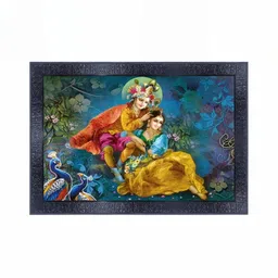 PnF Blue & Yellow Wooden Religious Wall Painting-picture-29