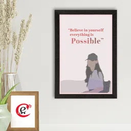 eCraftIndia White Motivational Quote Wall Painting-picture-31