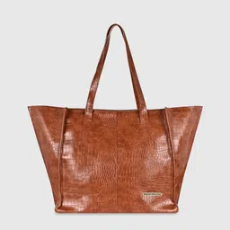 Bagsy Malone Brown Textured PU Oversized Swagger Shoulder Bag-picture-58