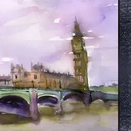 PnF Black & Lavender Wooden Painting Wall Art image 1