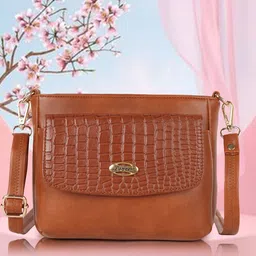 Lancer Women Textured Structured Leather Sling Bag-picture-16