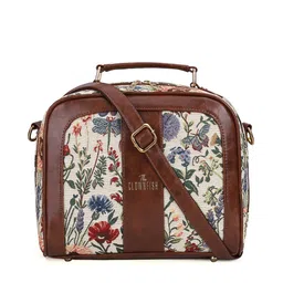THE CLOWNFISH Floral Printed Structured Sling Bag-picture-12