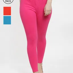 GRACIT Women Pack Of 3 Ankle-Length Leggings-image-63