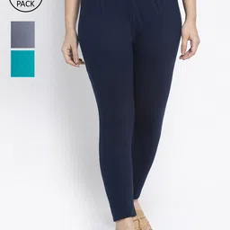 Jinfo Women Cotton Ankle Length Leggings Pack of 3-picture-25