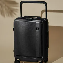 Nasher Miles Black Hard-Sided Suitcase Trolley Bag image 1