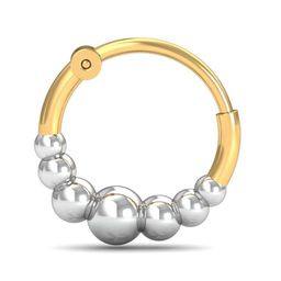 KUBERBOX Beads 18KT Gold Nose Ring-0.48gm-image-31
