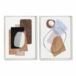 art street White Background White Canvas Framed Art Print Set of 2 image 2