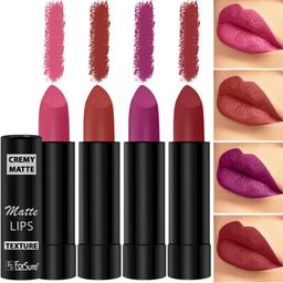 ForSure Set of 4 Cremy Matte Long Lasting & Lightweight Lipstick - Shades 55-58-60-86-picture-19