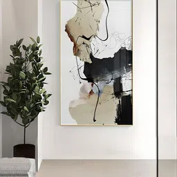 THE HANDMADE FLAIR White & Brown Printed Framed Wall Art-picture-14