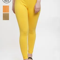 GRACIT Women Pack Of 3 Solid Ankle-Length Leggings-image-40