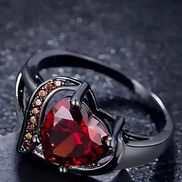KARISHMA KREATIONS Rhodium Plated Cubic Zirconia Studded Finger Rings image 5
