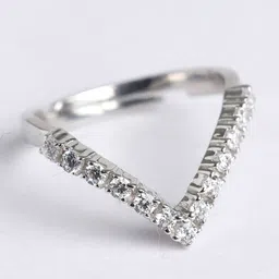Clara 925 Silver V Shape Adjustable Ring image 4