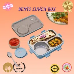 moira international Lunch Box for Kids Compartment Insulated Stainless Steel Tiffin Box for KID_L242 3 Containers Lunch Box-picture-35