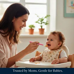 cuddlino Baby Silicone Feeding Spoon | Soft Spoon for Newborns Silicon Pink - Silicon image 5