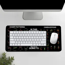 ZORI Stock Market Printed Mouse Pad for Gaming Computer, Laptop (11*23inch) Mousepad image 2