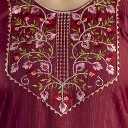 za store Embroidered Kurta, Trouser/Pant & Dupatta Set image 4