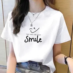 fairiano Women Printed Round Neck Pure Cotton White T-Shirt-picture-16