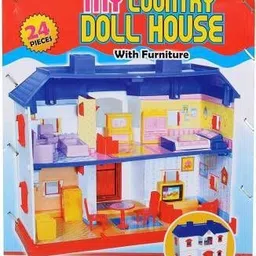 ijaytoys Beautiful 24 Pieces Doll House / Dream House with Furniture Playset-picture-34
