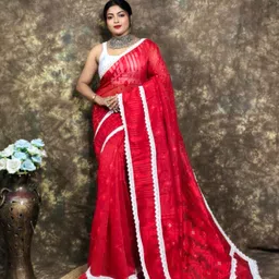 riddhiman fashion Woven Jamdani Cotton Silk Saree-picture-16
