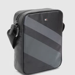 Tommy Hilfiger Men Striped Messenger Leather Bag image 2