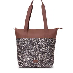 ZOUK Floral Printed Structured Tote Bag image 3